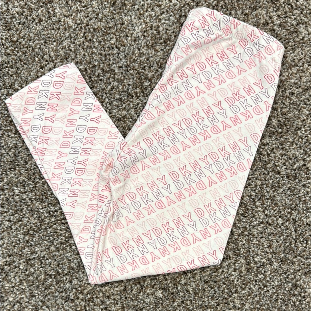 DKNY Kids Pink and White Leggings